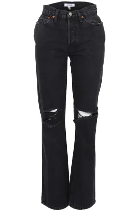 RE/DONE DISTRESSED HIGH RISE STRAIGHT LEG JEANS W25 UK 6-8