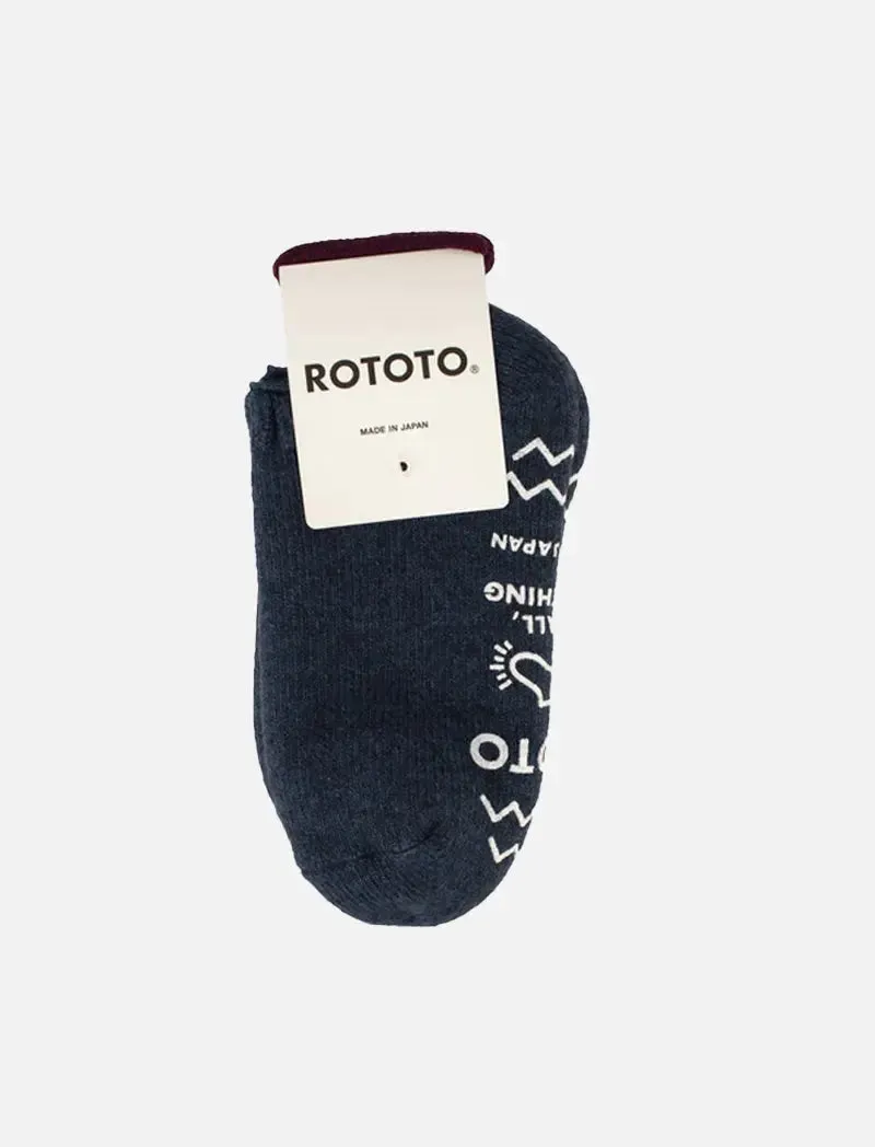 RoToTo Pile Slipper Socks Indigo