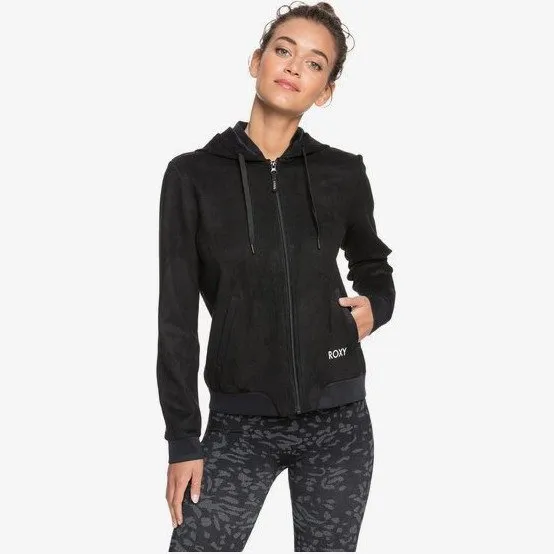 Roxy TONIGHT ILLUSIONS - ZIP-UP HOODIE FOR WOMEN BLACK