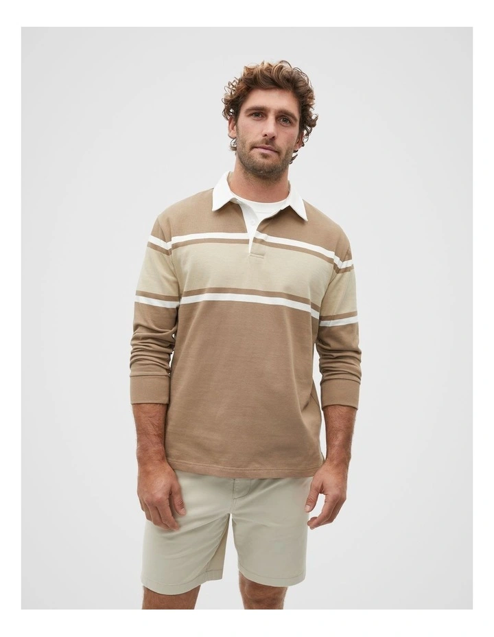 Rugby Polo in Sepia Multi