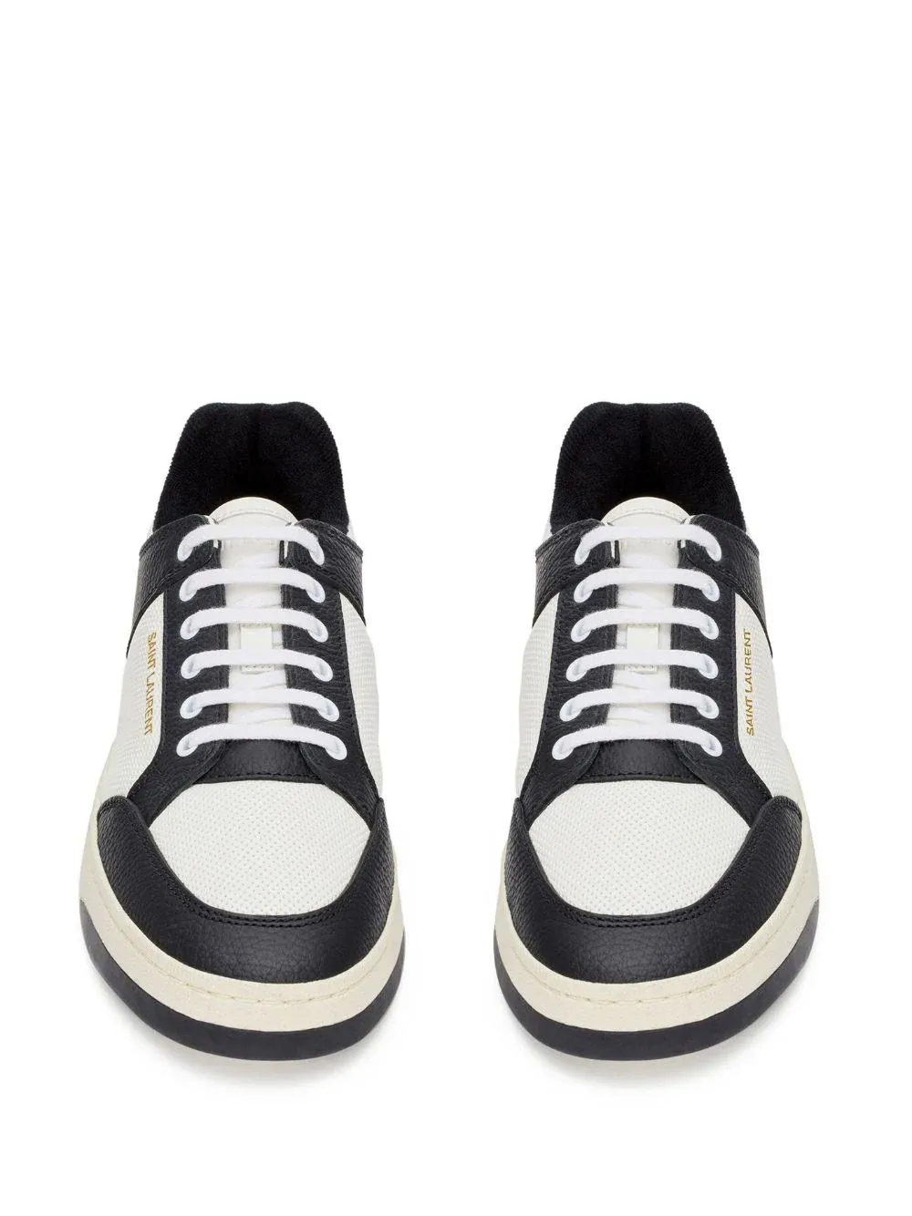 SAINT LAURENT - Men SL/61 Smooth Grained Leather Low-Top Sneakers