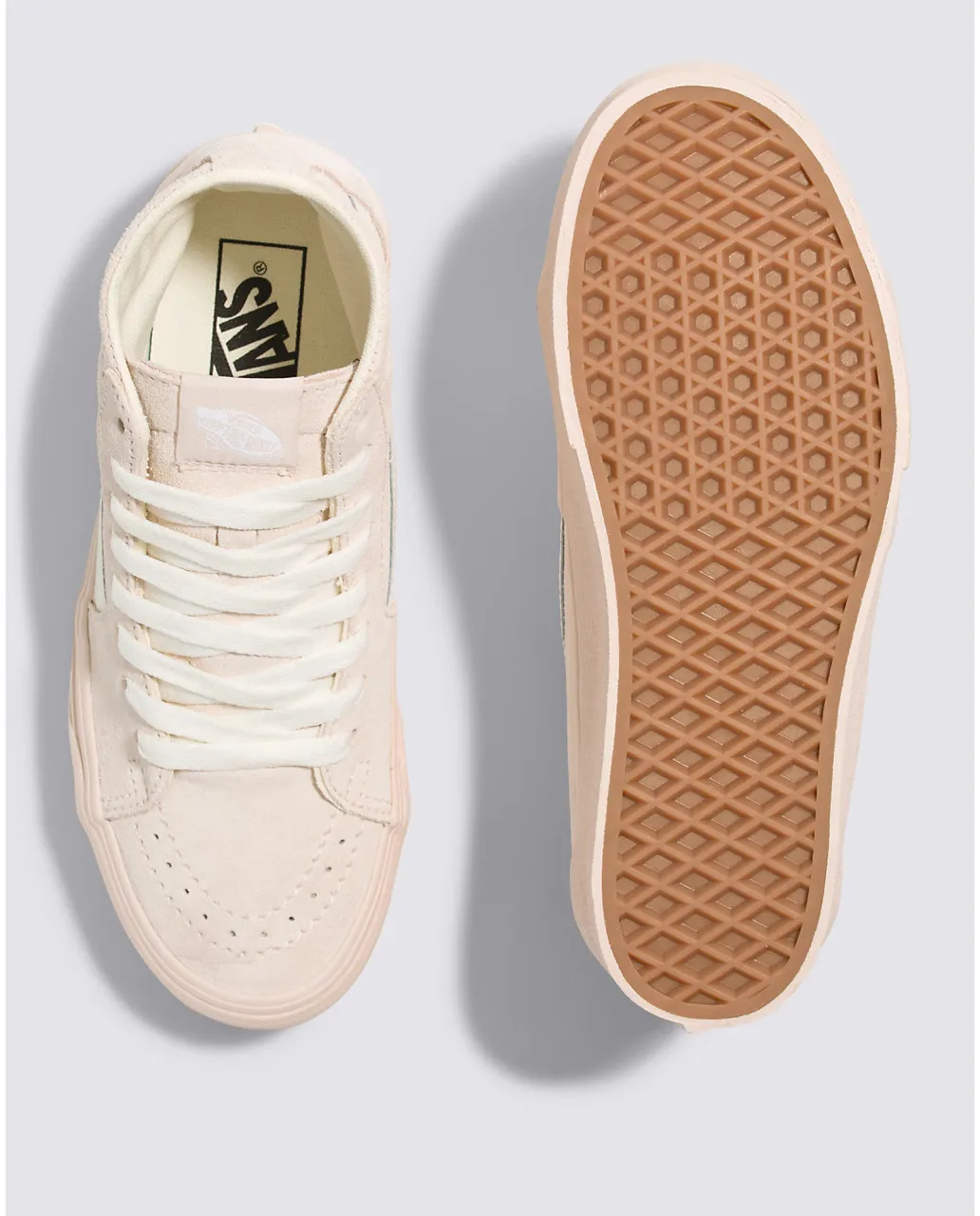 (SALE!!!) Vans Sk8-Hi Tapered Stackform Shoe- Suede Seashell