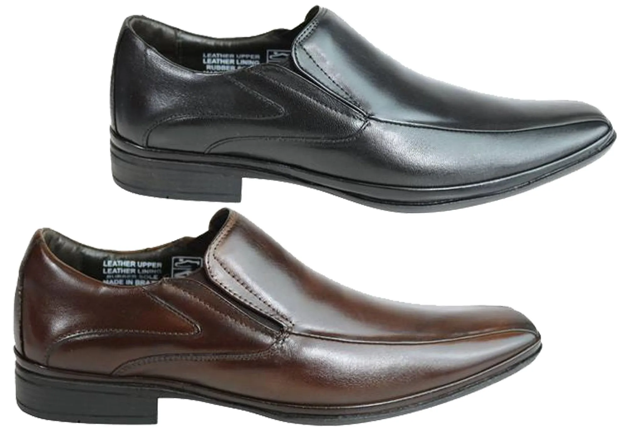 Savelli Lance Mens Comfort Slip On Leather Dress Shoes Made In Brazil