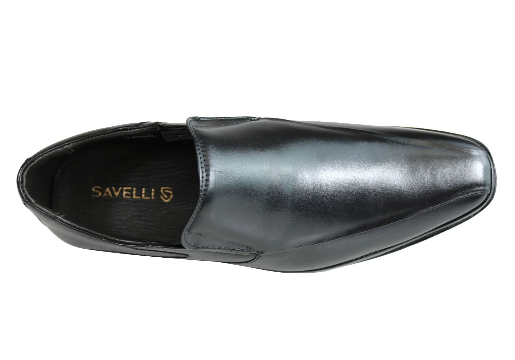 Savelli Lance Mens Comfort Slip On Leather Dress Shoes Made In Brazil