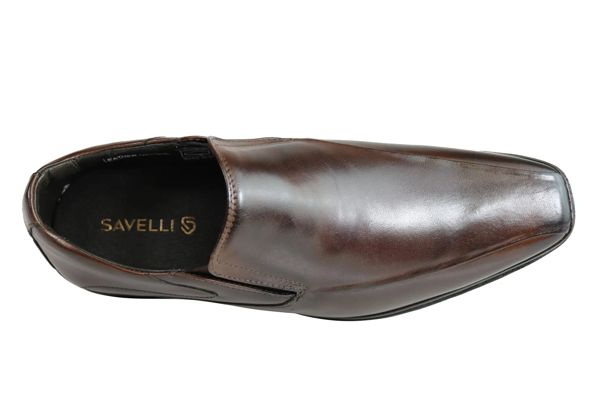 Savelli Lance Mens Comfort Slip On Leather Dress Shoes Made In Brazil