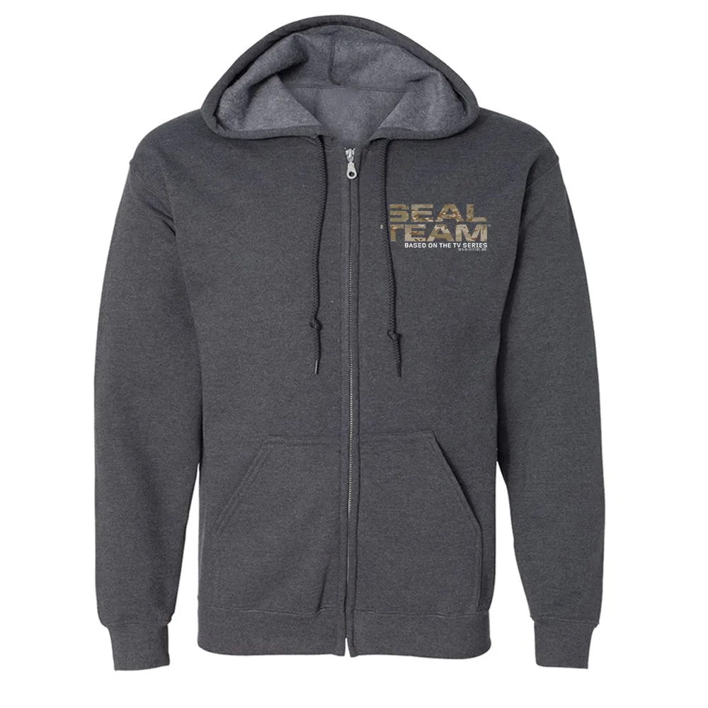 SEAL Team Camoflauge Logo Fleece Zip-Up Hooded Sweatshirt