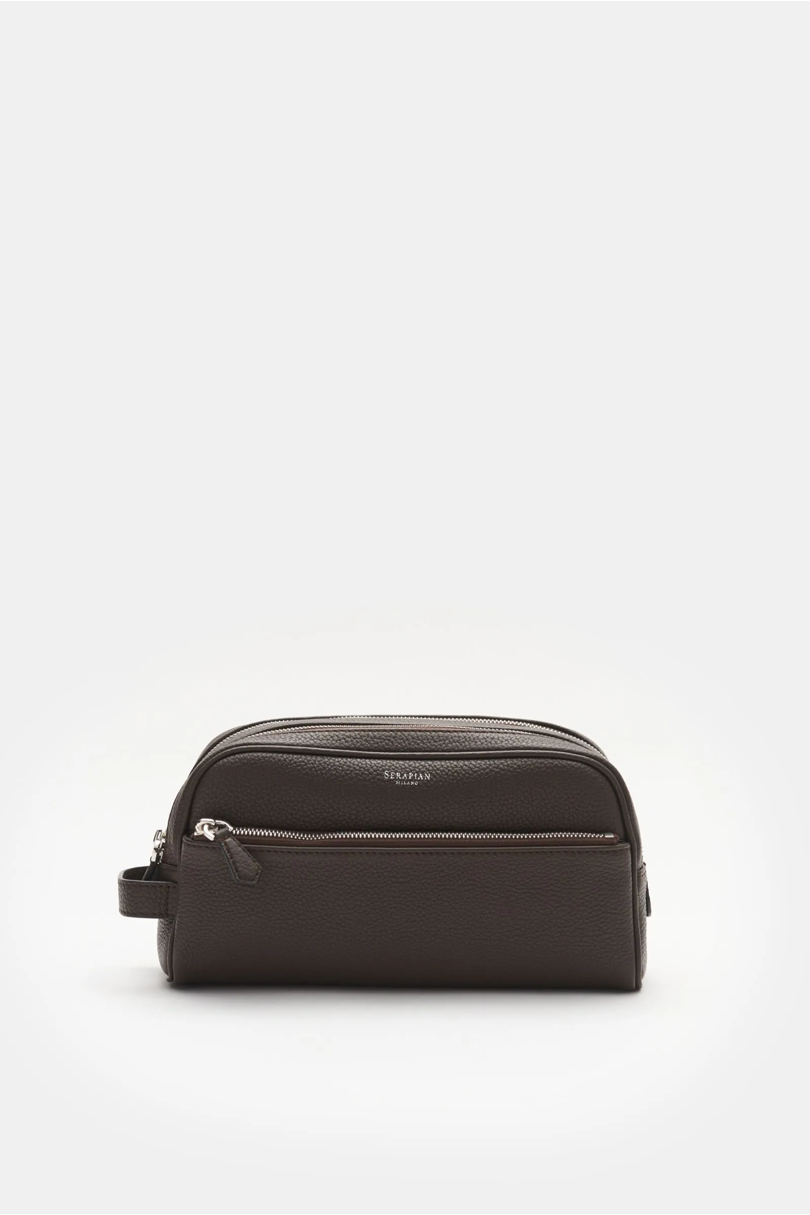 SERAPIAN toiletries bag dark brown