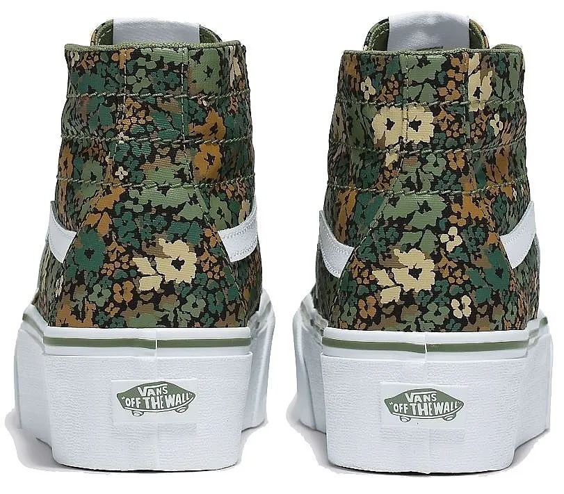 shoes Vans Sk8-Hi Tapered Stackform - Camo Floral Loden Green