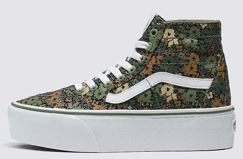 shoes Vans Sk8-Hi Tapered Stackform - Camo Floral Loden Green