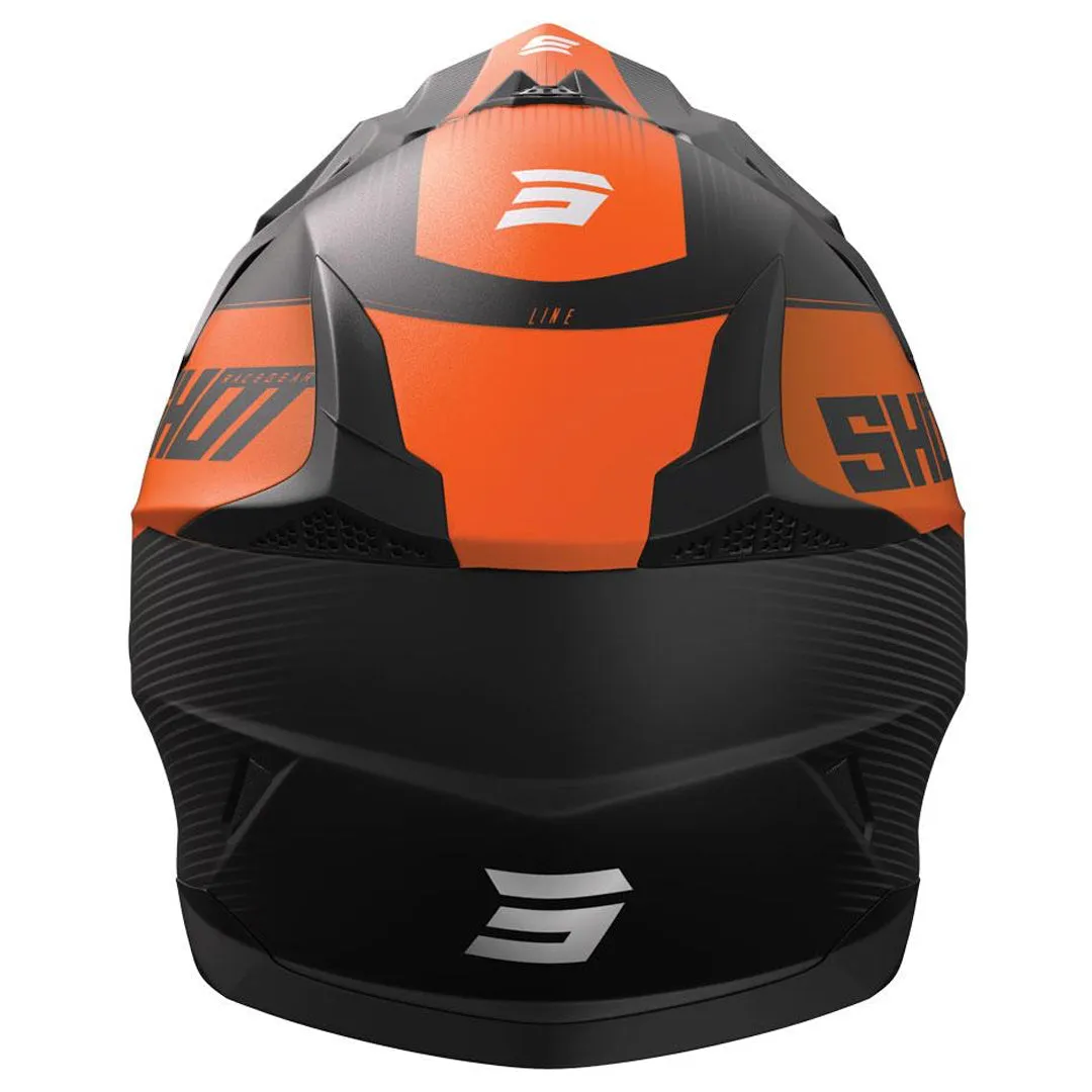 Shot - 2023 Pulse Line Black/Orange Helmet