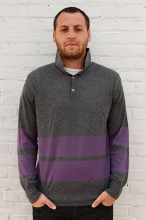 Simon Spurr Cashmere Stripe LS Polo