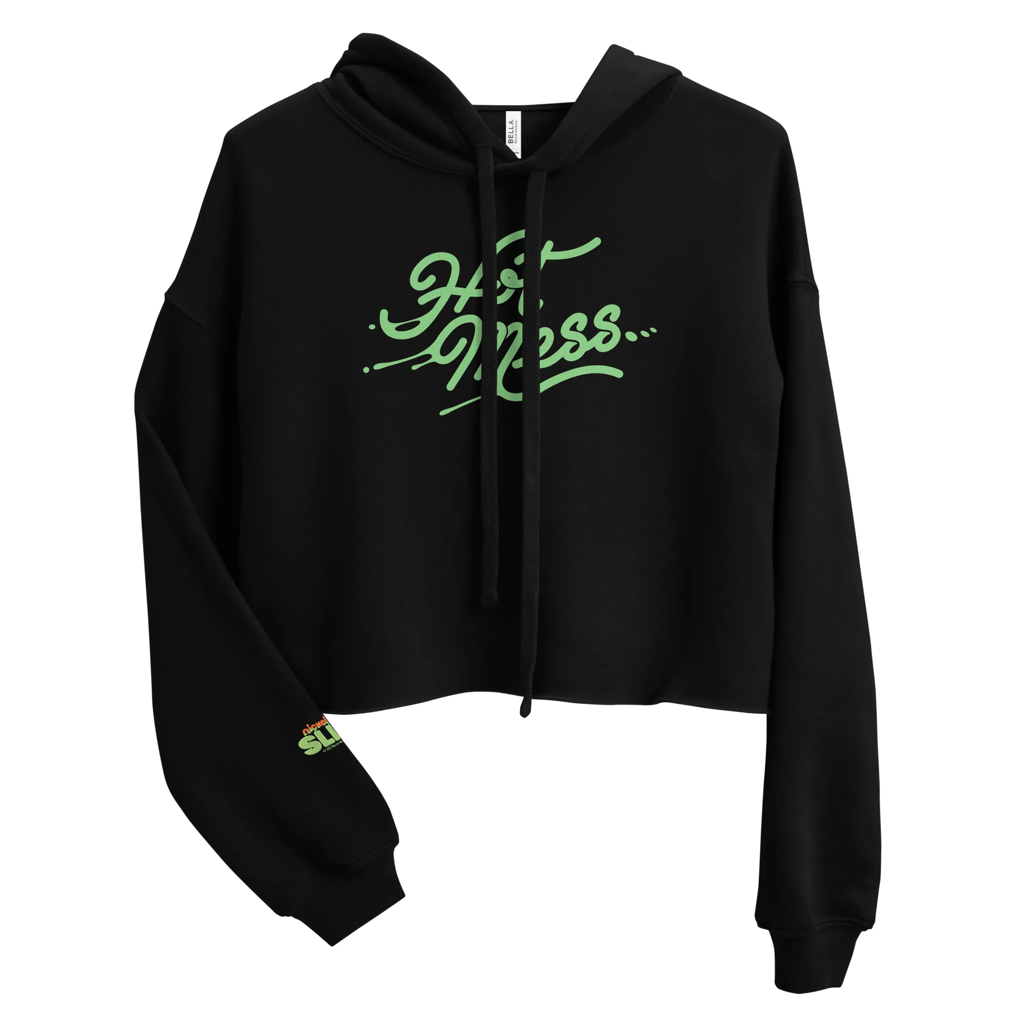 Slime Hot Mess Women's Fleece Crop Hooded Sweatshirt