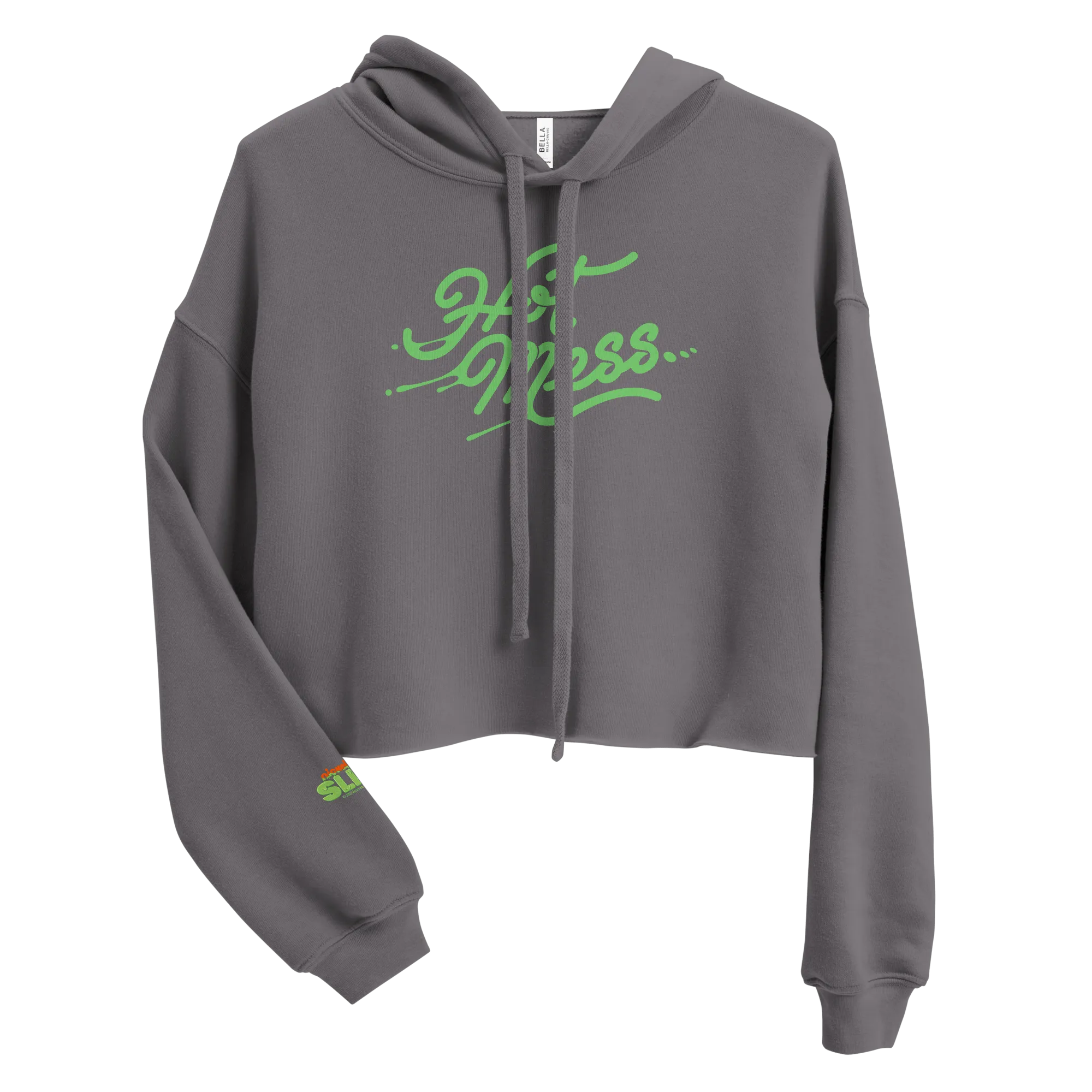 Slime Hot Mess Women's Fleece Crop Hooded Sweatshirt