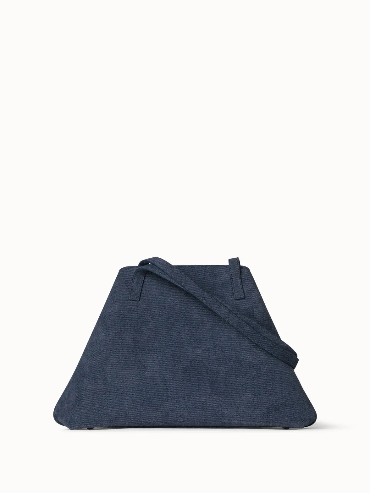 Small Ai Shoulder Bag in Suede Leather with Denim Look