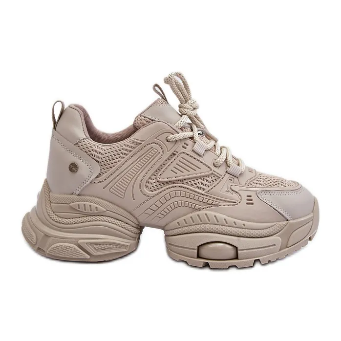 Sneakers on a massive sole GOE NN2N4046 Beige