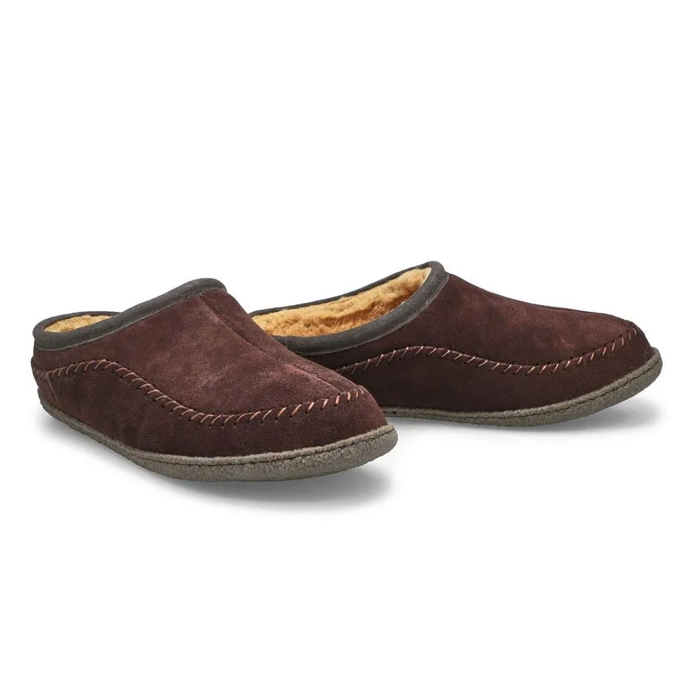 Soft Moc Mens Pauly III Open Back Slipper - Rootbeer