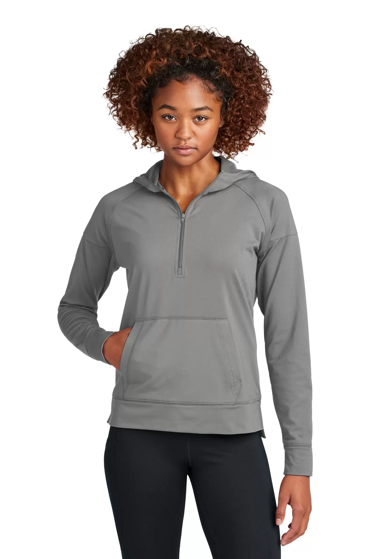 Sport Tek LST856 Sport-Tek Ladies Sport-Wick Stretch 1/2-Zip Hoodie SKU: LST856