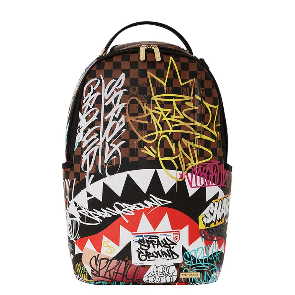 Sprayground Tagged Up Sharks In Paris DLXSV Backpack B5119