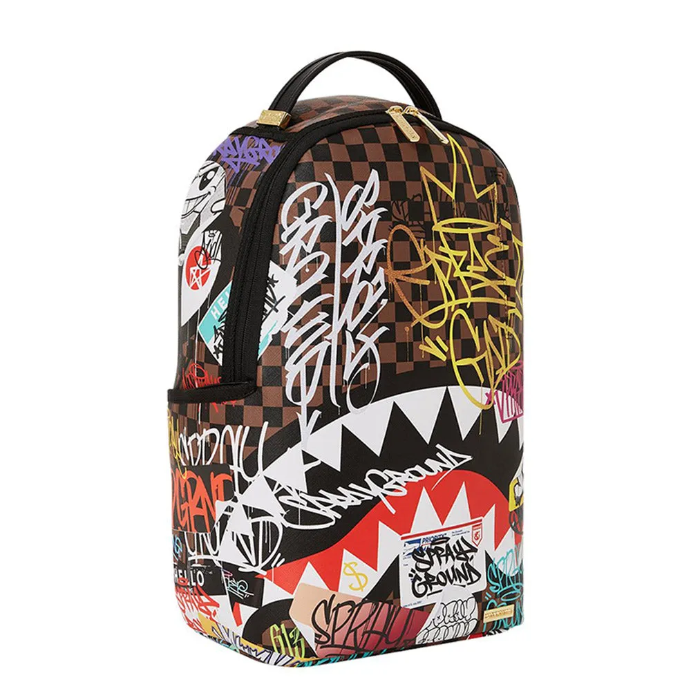 Sprayground Tagged Up Sharks In Paris DLXSV Backpack B5119