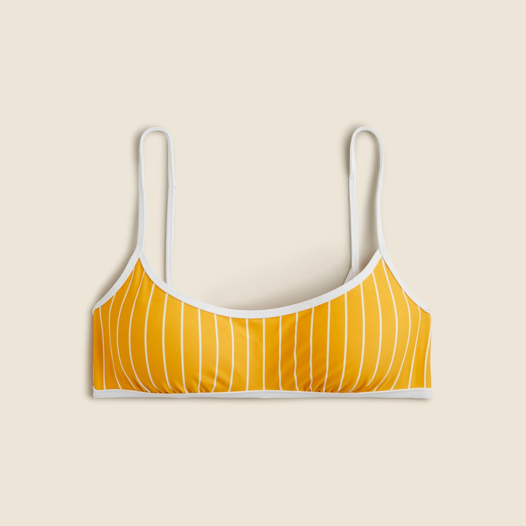 Squareneck string bikini top in stripe