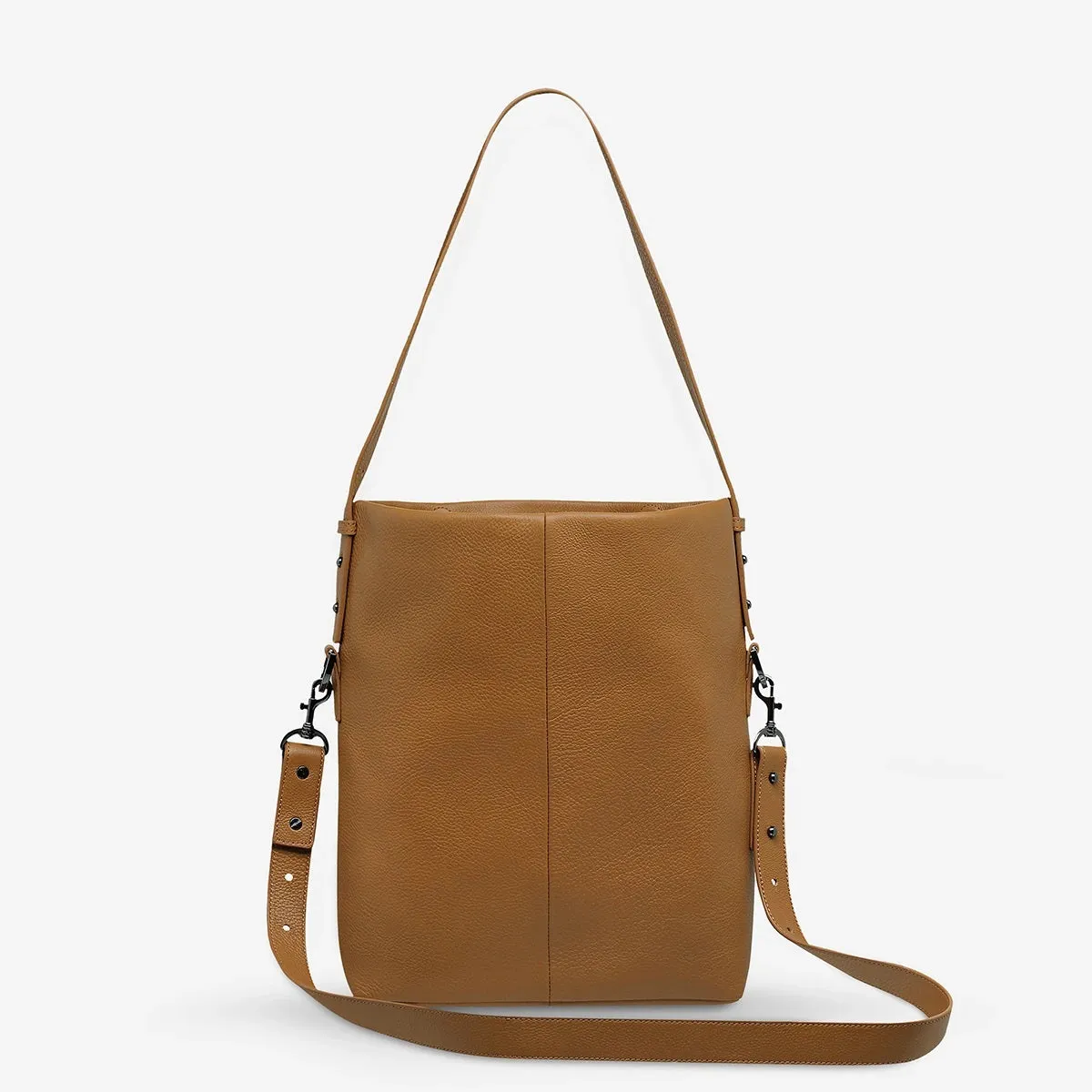 Status Anxiety WOMENS READY AND WILLING LEATHER BAG- TAN