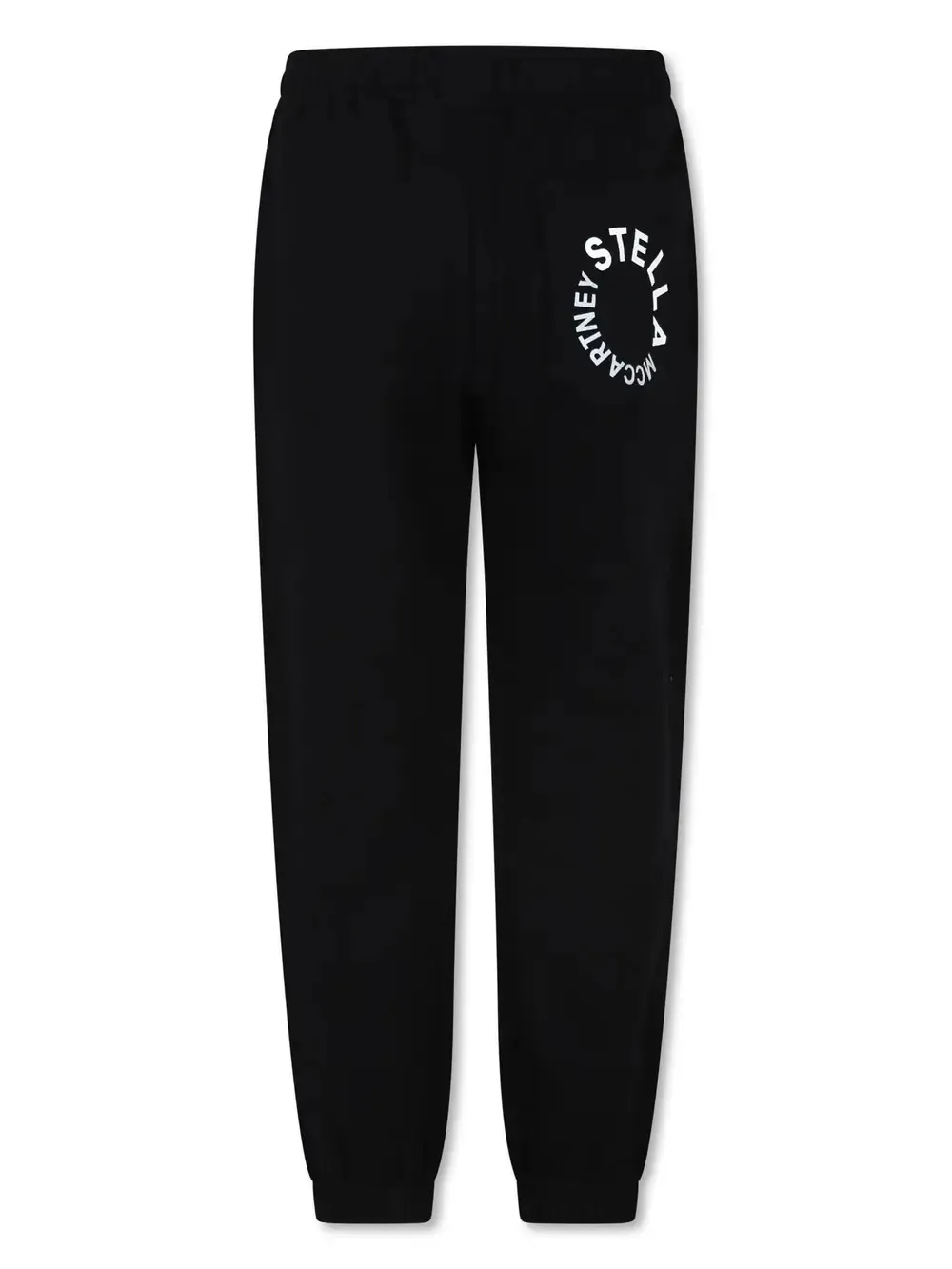 STELLA MCCARTNEY KIDS Black Joggers With White Graphic Logo