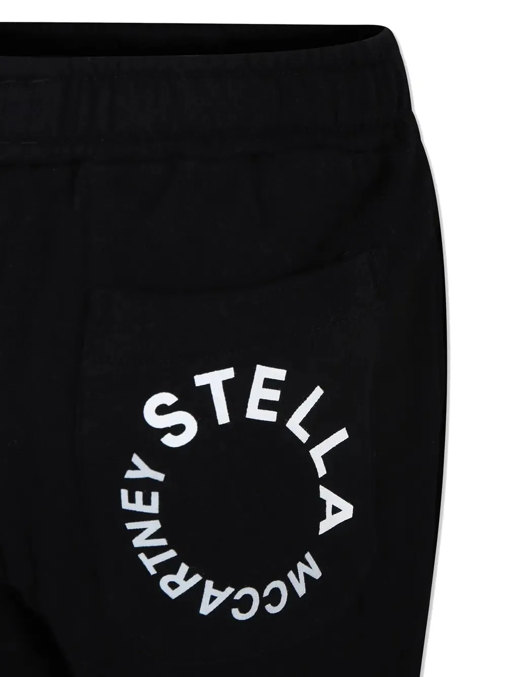 STELLA MCCARTNEY KIDS Black Joggers With White Graphic Logo