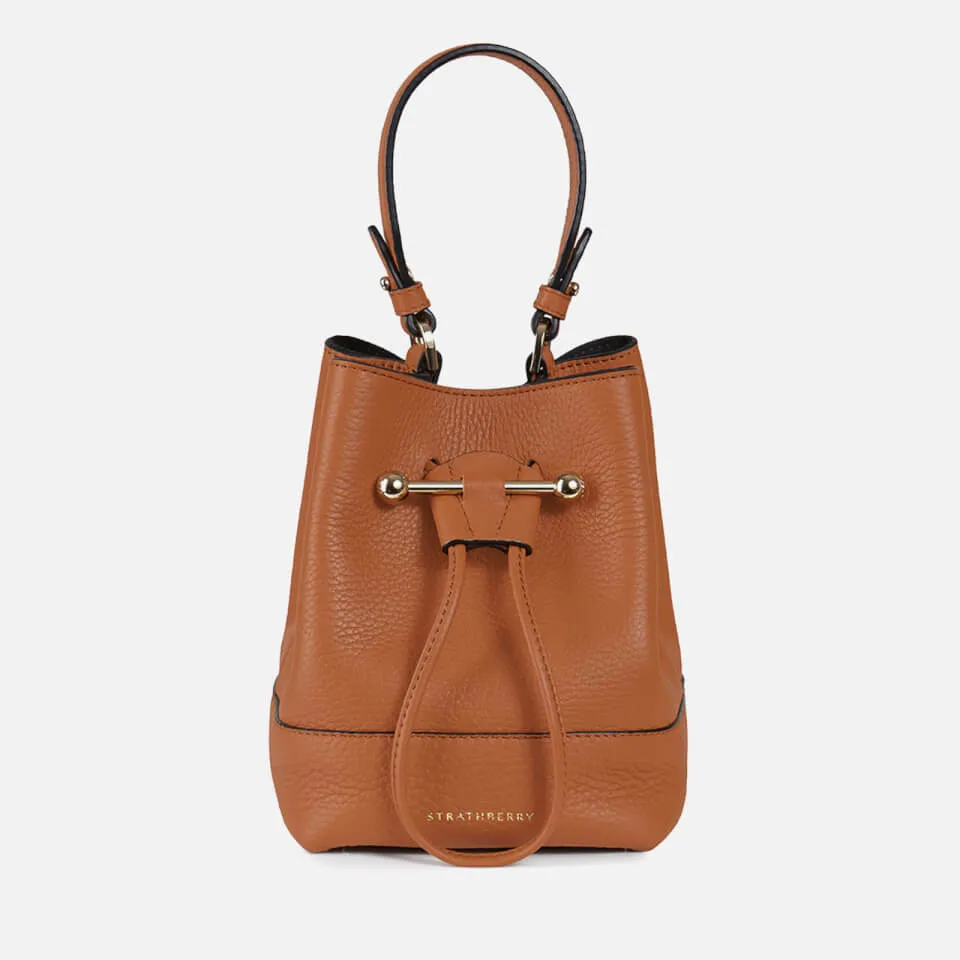 Strathberry Lana Osette Pebble-Grain Leather Bucket Bag | Coggles