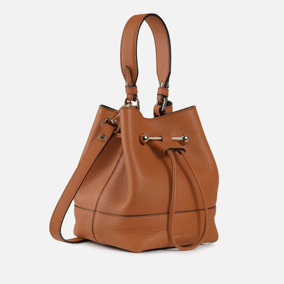 Strathberry Lana Osette Pebble-Grain Leather Bucket Bag | Coggles