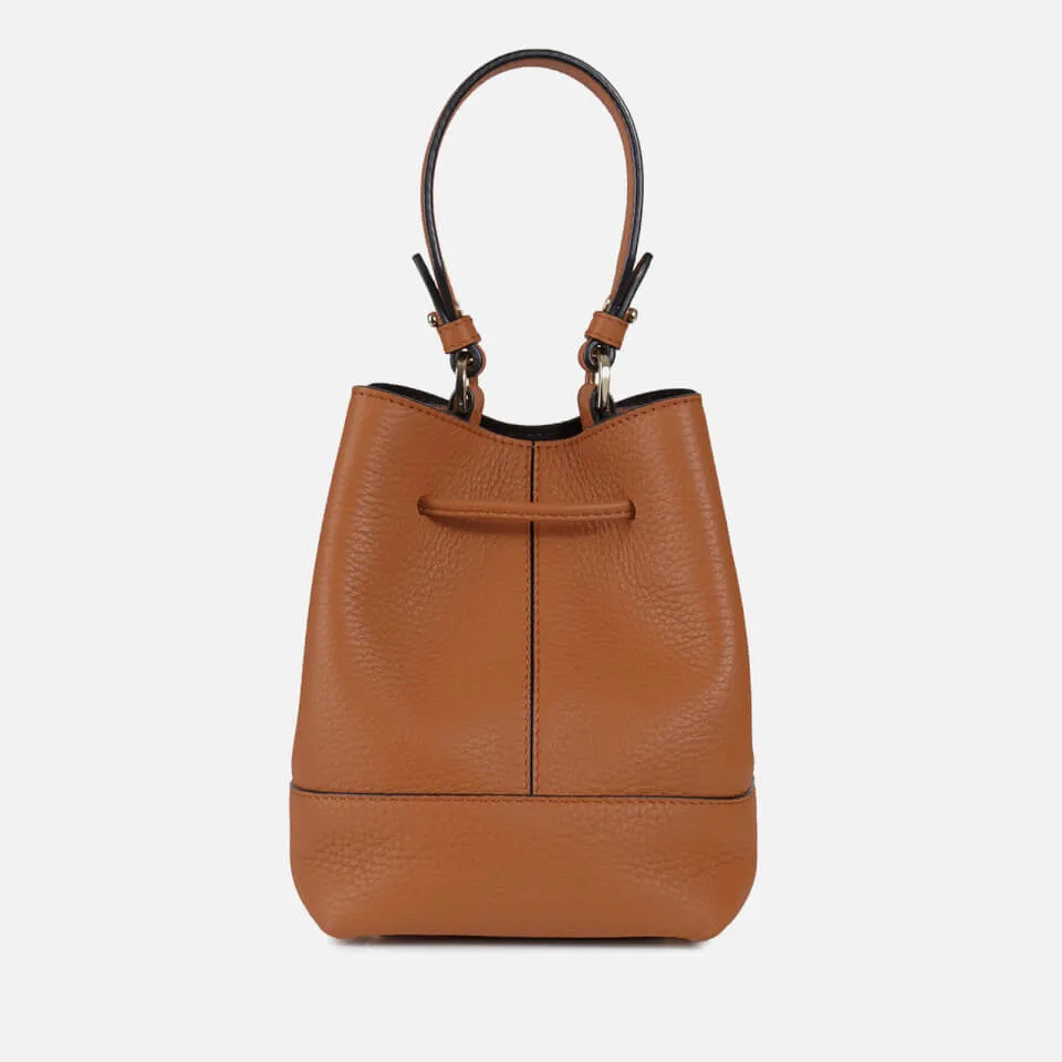 Strathberry Lana Osette Pebble-Grain Leather Bucket Bag | Coggles