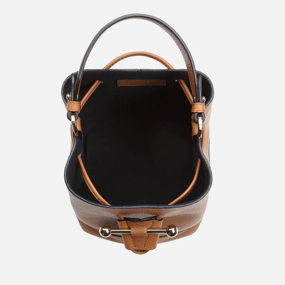 Strathberry Lana Osette Pebble-Grain Leather Bucket Bag | Coggles