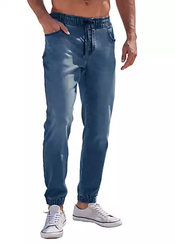 Stretch Denim Joggers by John Devin | Look Again