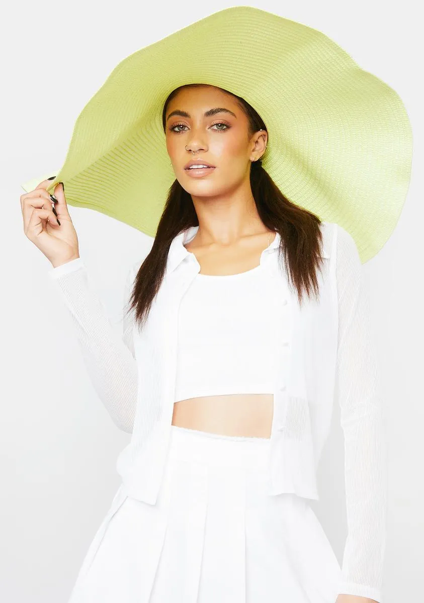 Sunny Jolly Holiday Wide Brim Straw Hat-