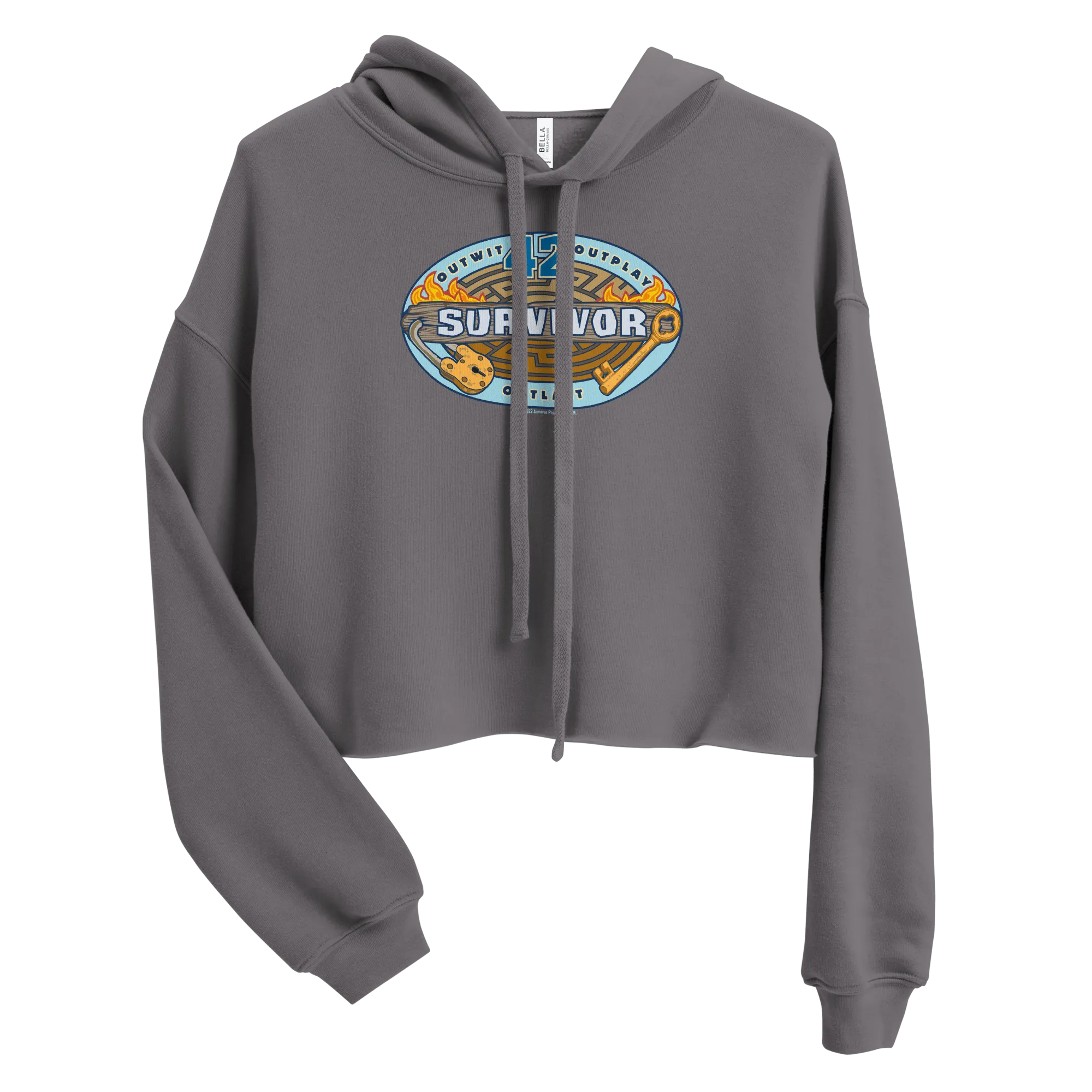 Survivor Season 42 Logo Women's Fleece Crop Hooded Sweatshirt