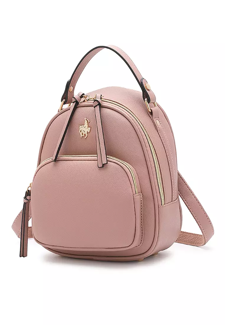 Swiss Polo Women's Casual 2-Way Backpack - Pink