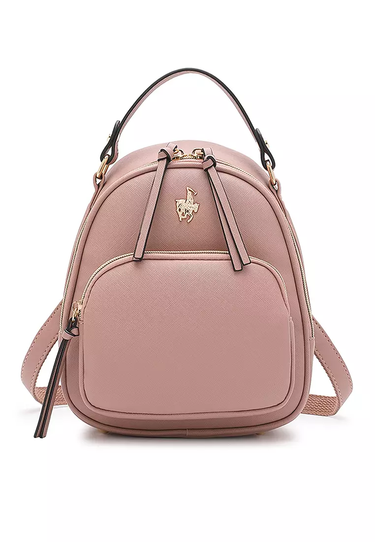 Swiss Polo Women's Casual 2-Way Backpack - Pink