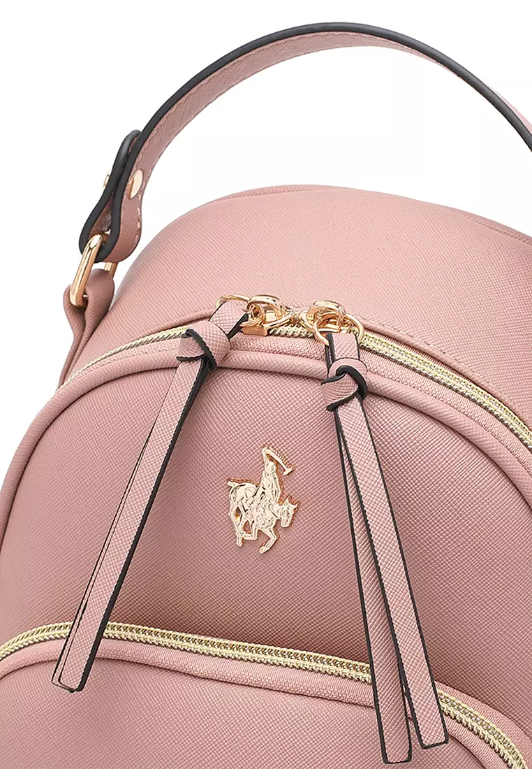 Swiss Polo Women's Casual 2-Way Backpack - Pink