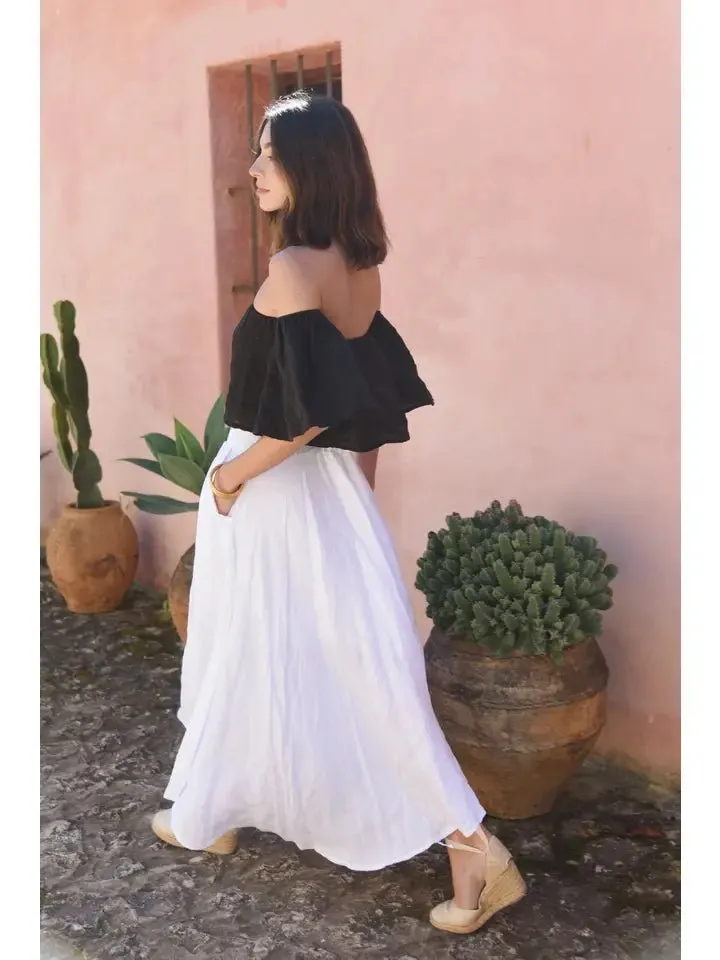 The Alba Skirt/ Blanco