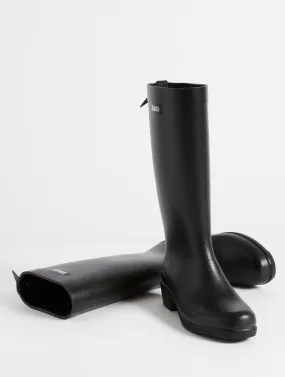 The equestrian-inspired heeled rain boot