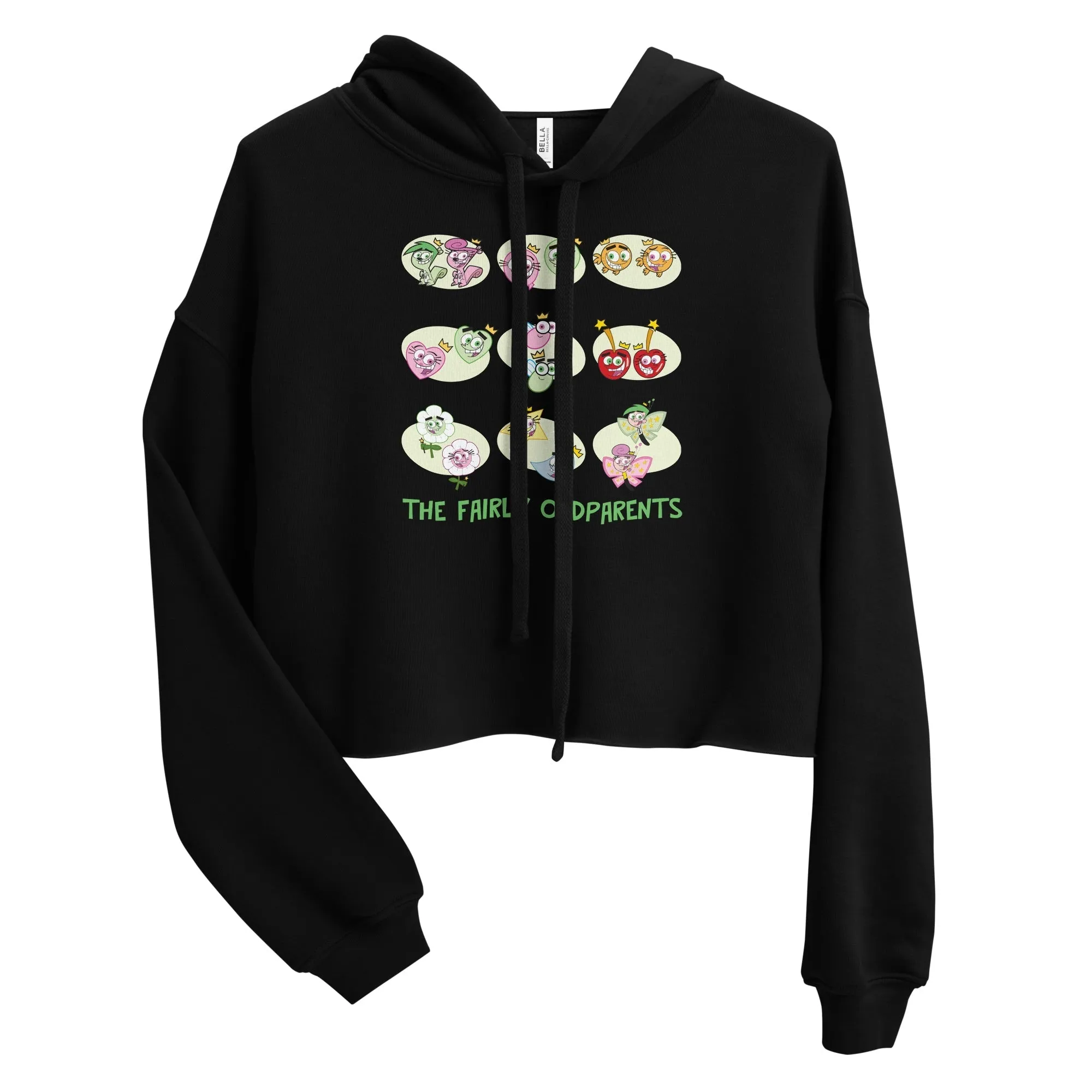 The Fairly OddParents Fairies Women's Fleece Crop Hooded Sweatshirt