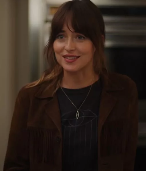 The High Note Maggie (Dakota Johnson) Suede Leather Jacket | TLC