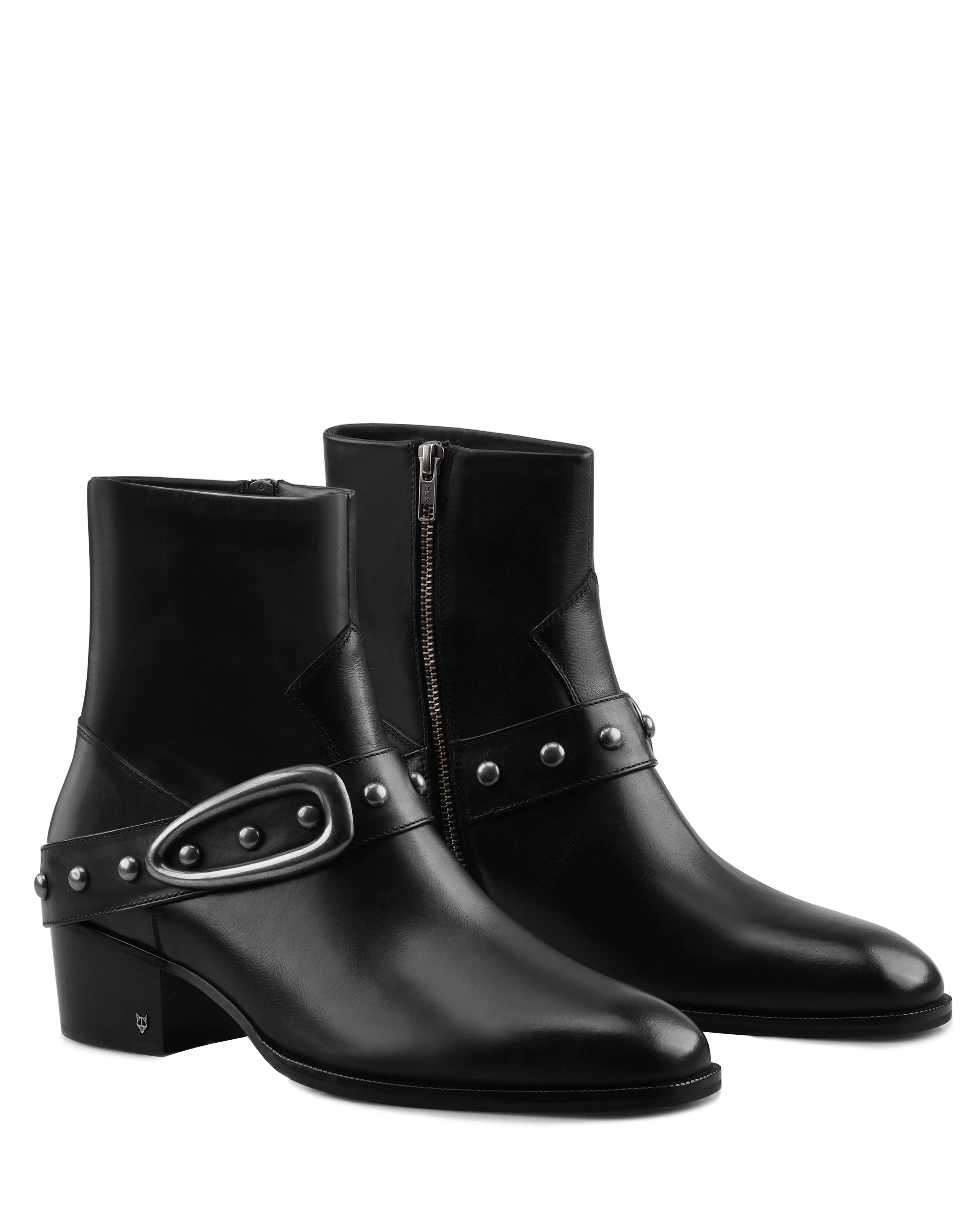 The Hollywood Boot Black Leather