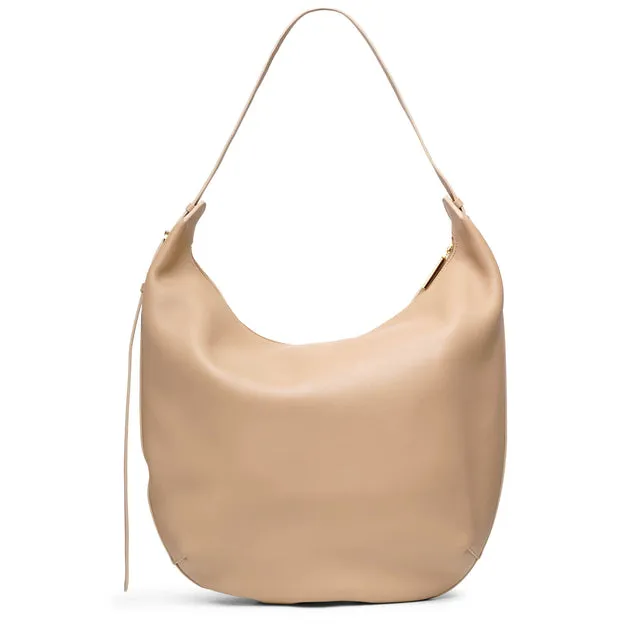 The Row N/S Allie light beige leather bag