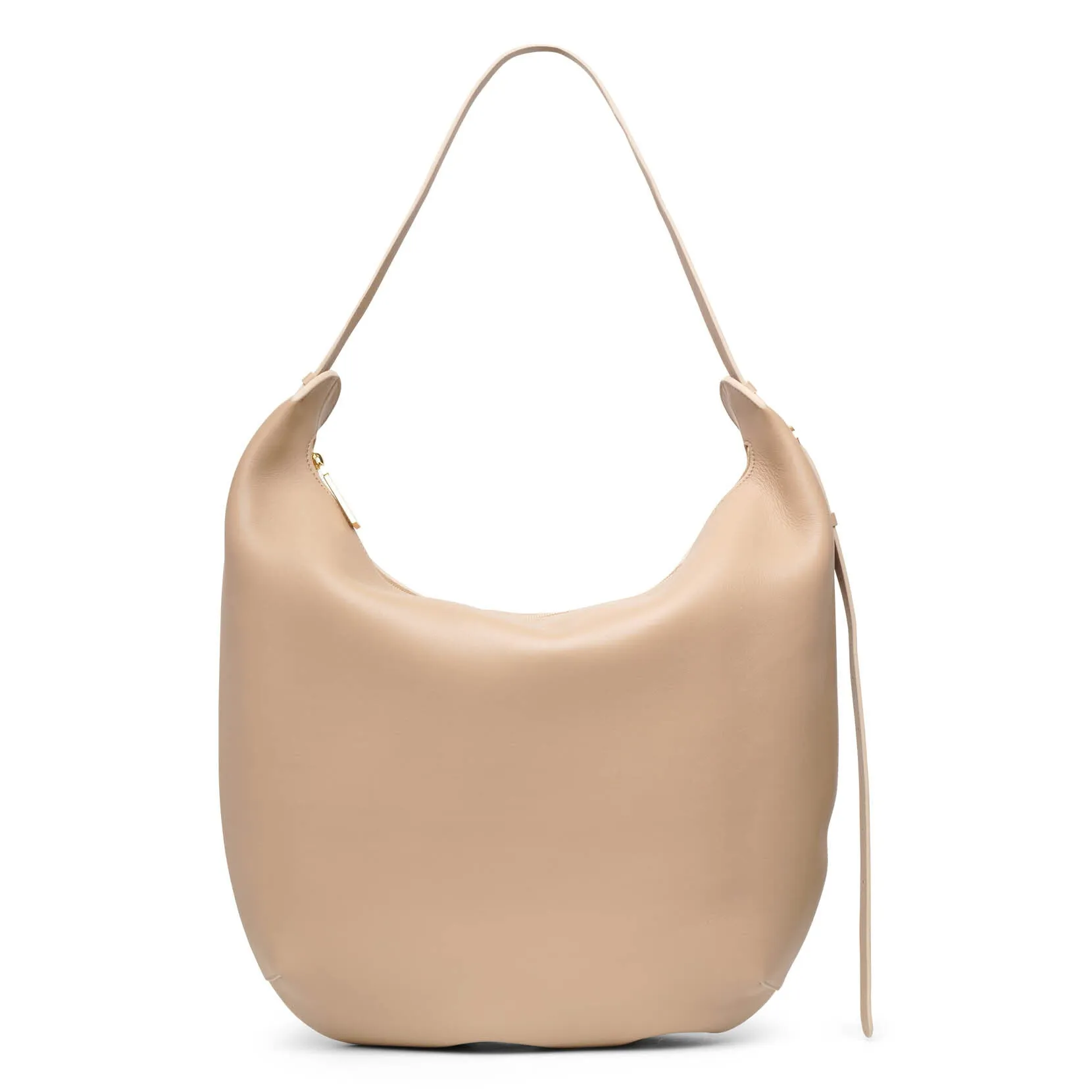 The Row N/S Allie light beige leather bag