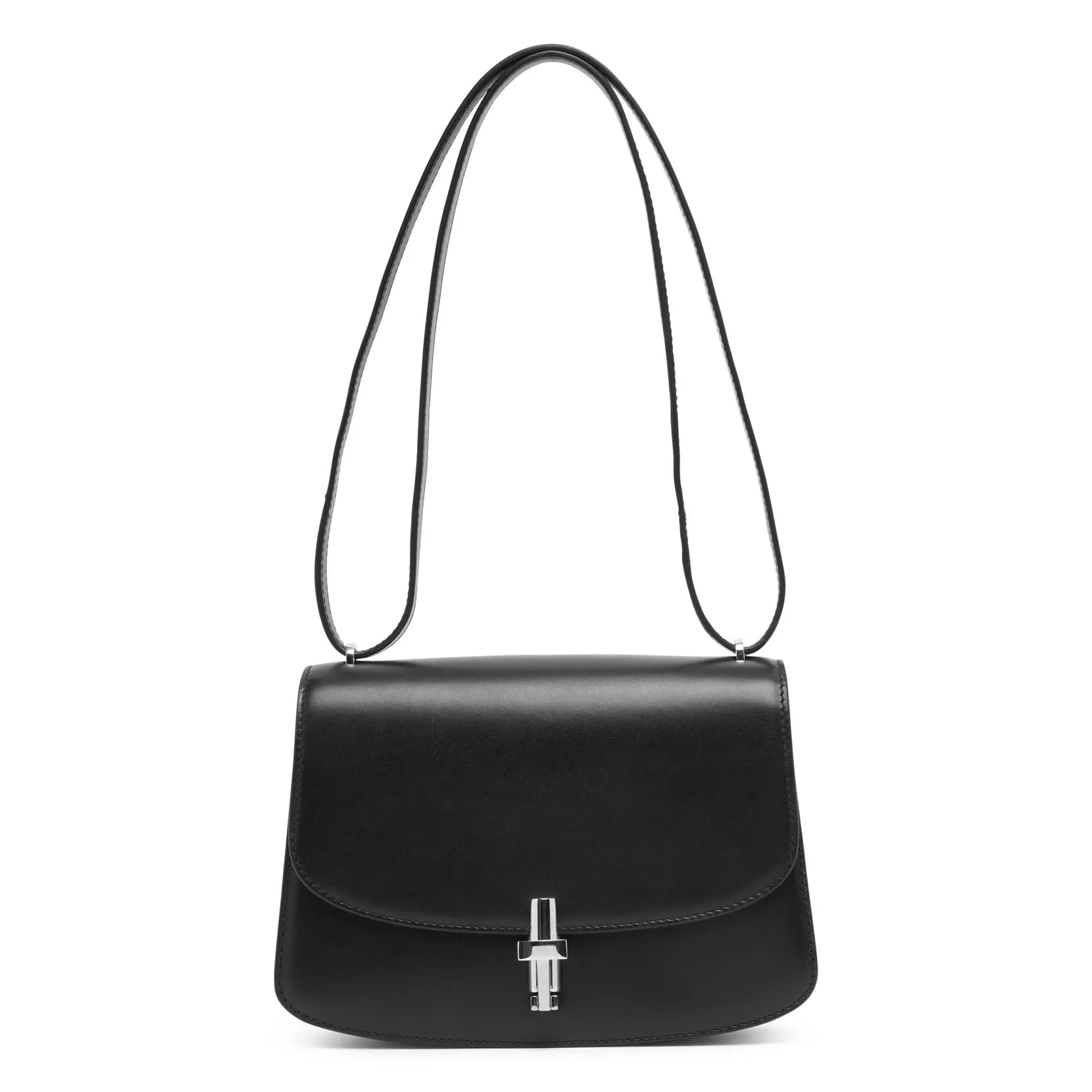 The Row Sofia 8.75 black leather shoulder bag