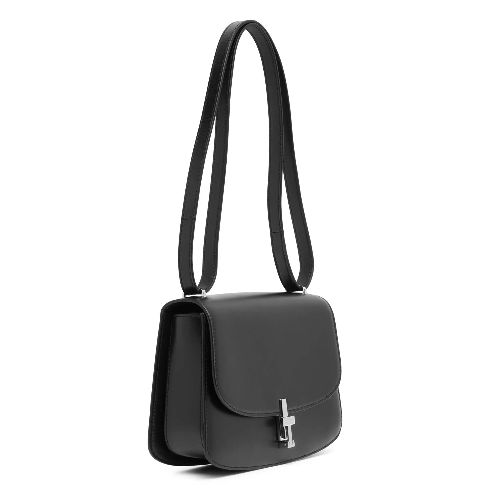 The Row Sofia 8.75 black leather shoulder bag