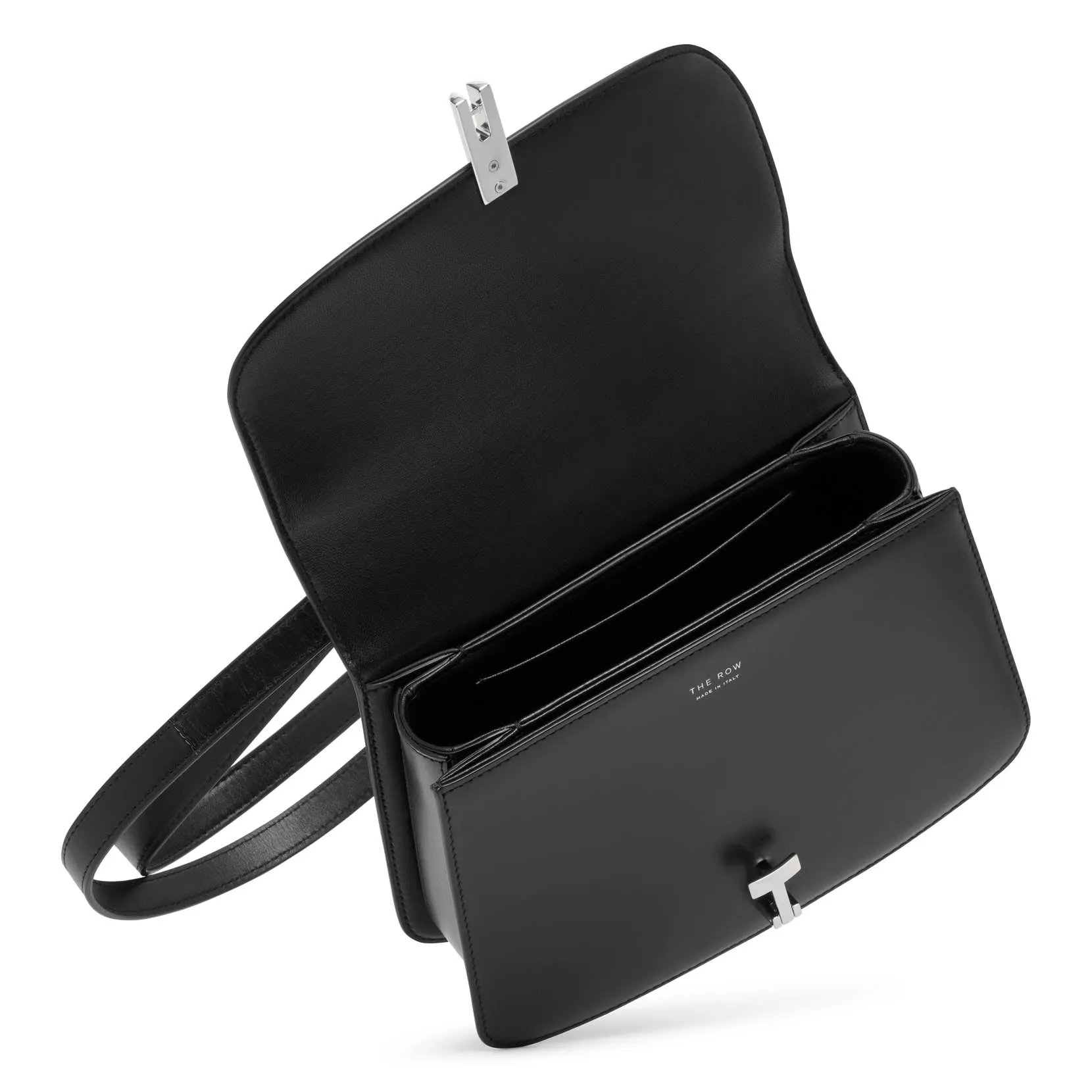 The Row Sofia 8.75 black leather shoulder bag