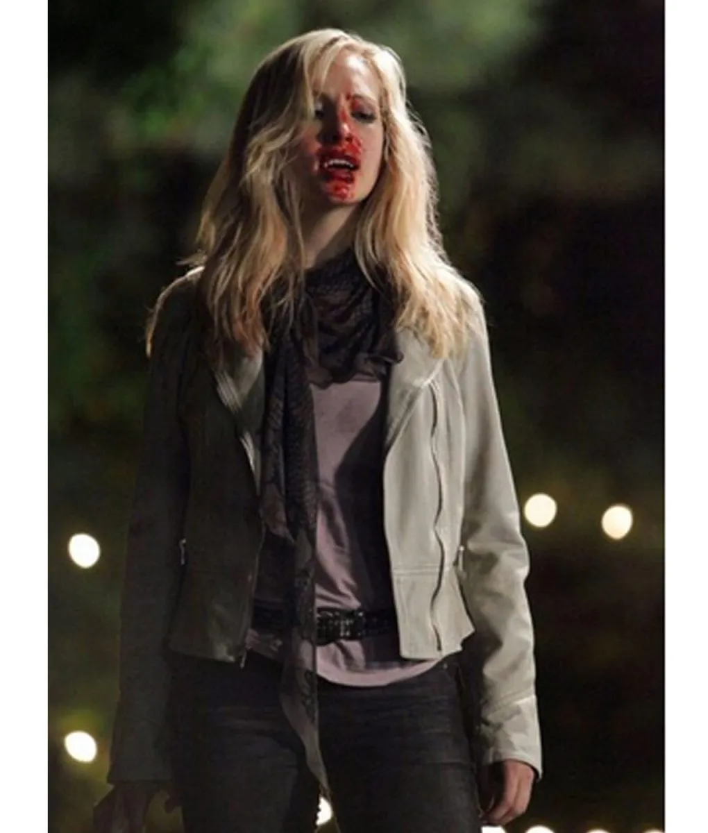 The Vampire Diaries Season 2 Candice King Leather Jacket