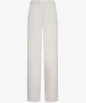 Theory Womens Platinum Pull On wide-leg silk-satin trousers