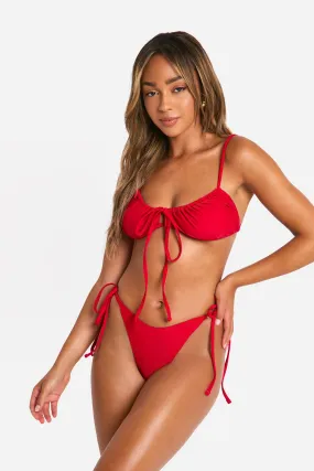 Tie Front Bikini Set